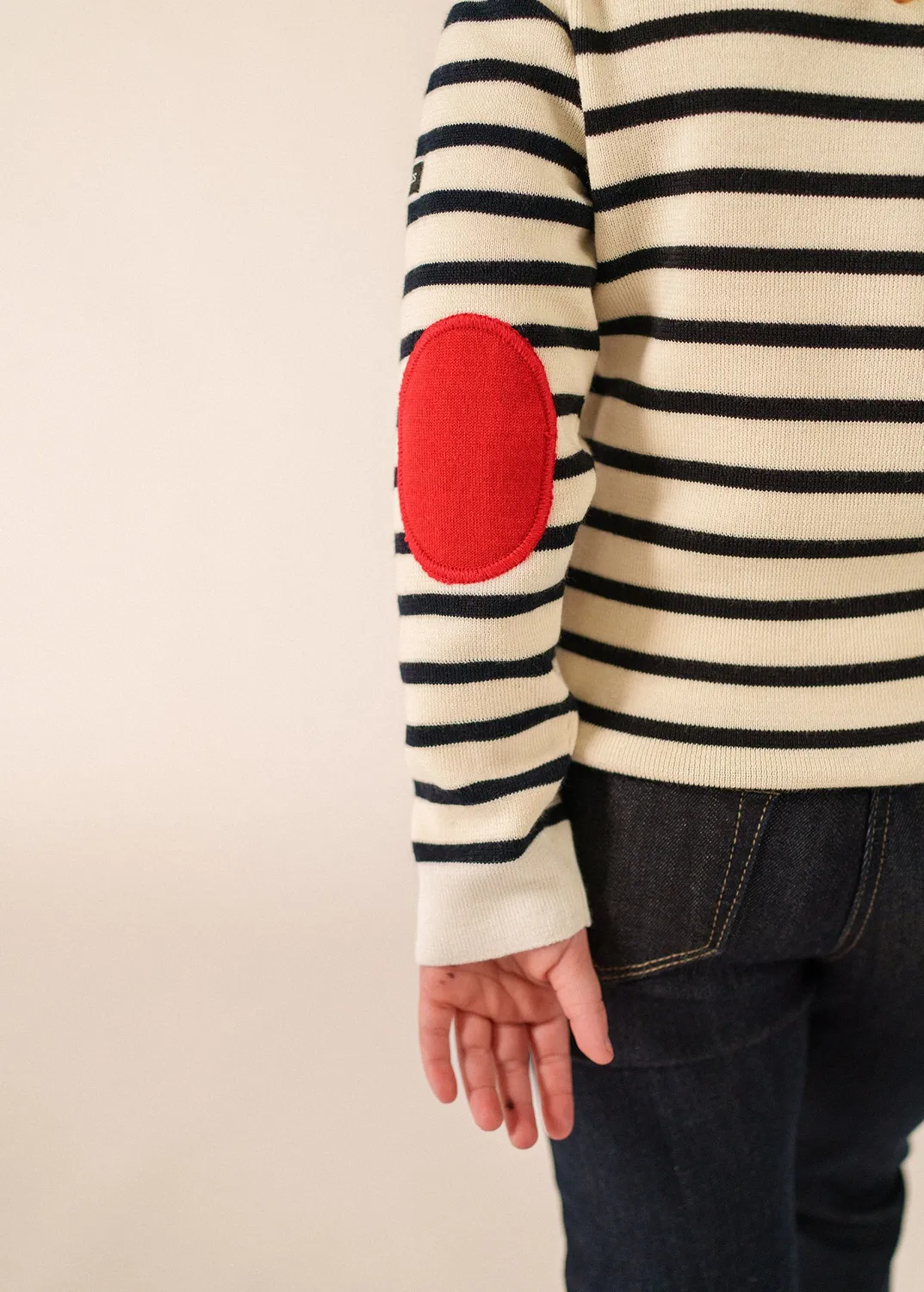 Saint James Brégançon Pop pull enfant écume/navy