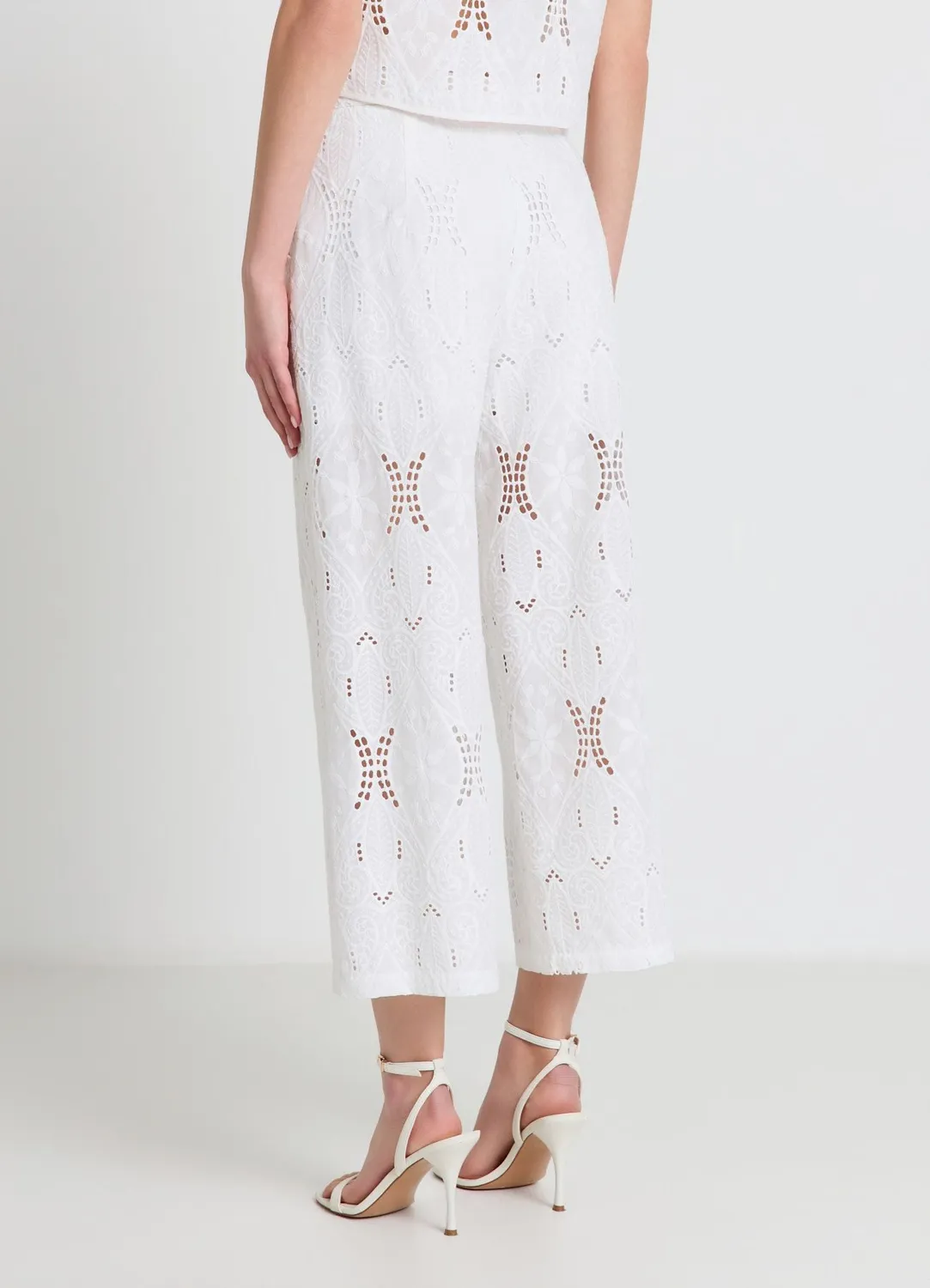 Calliope pantalon culotte femme sangallo brodé
