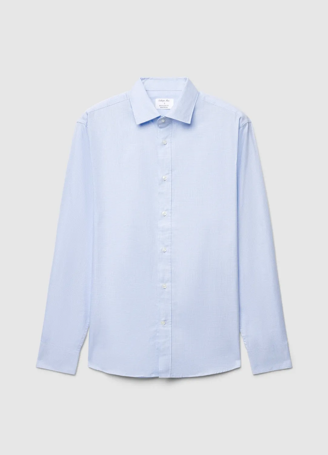 Calliope chemise micro-motifs homme manches longues