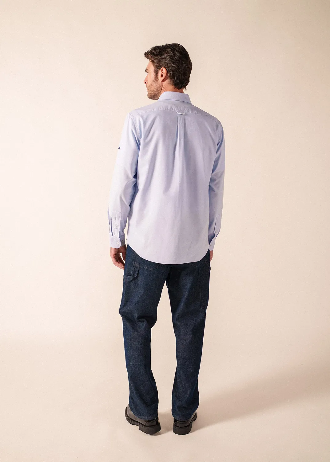 Saint James Amboise chemise homme ciel oxford coton