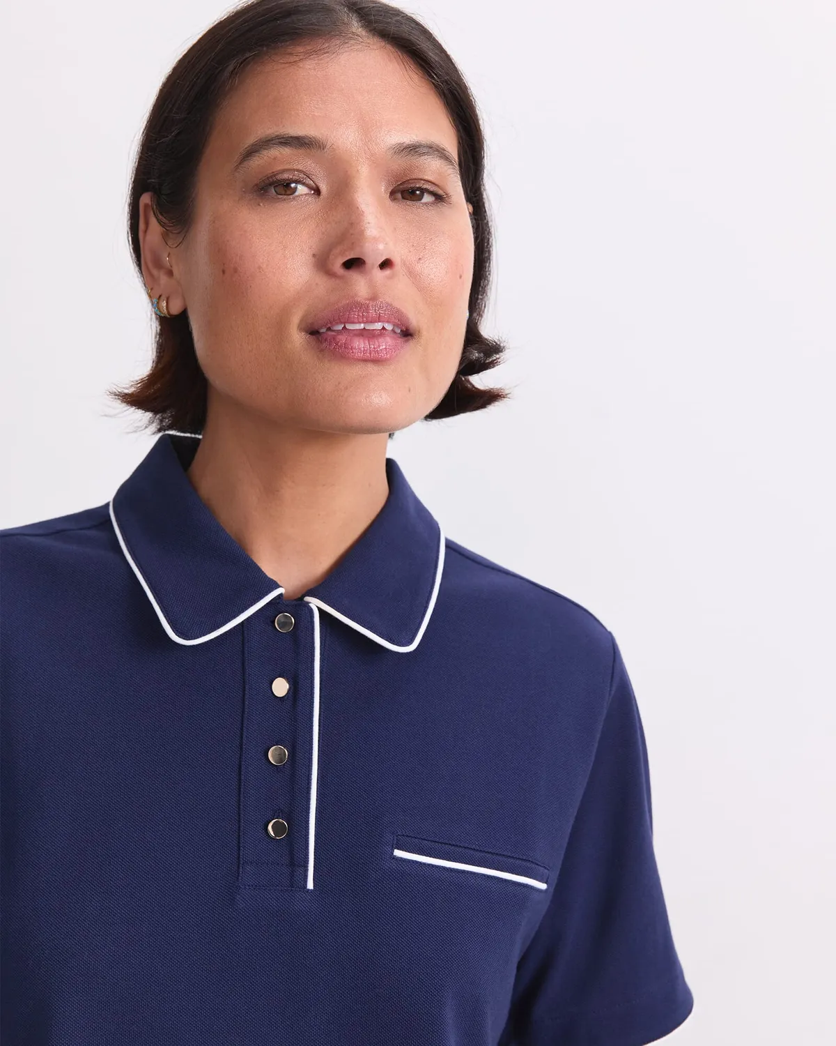 Sportscraft Tara Tipped Pique polo coton femme