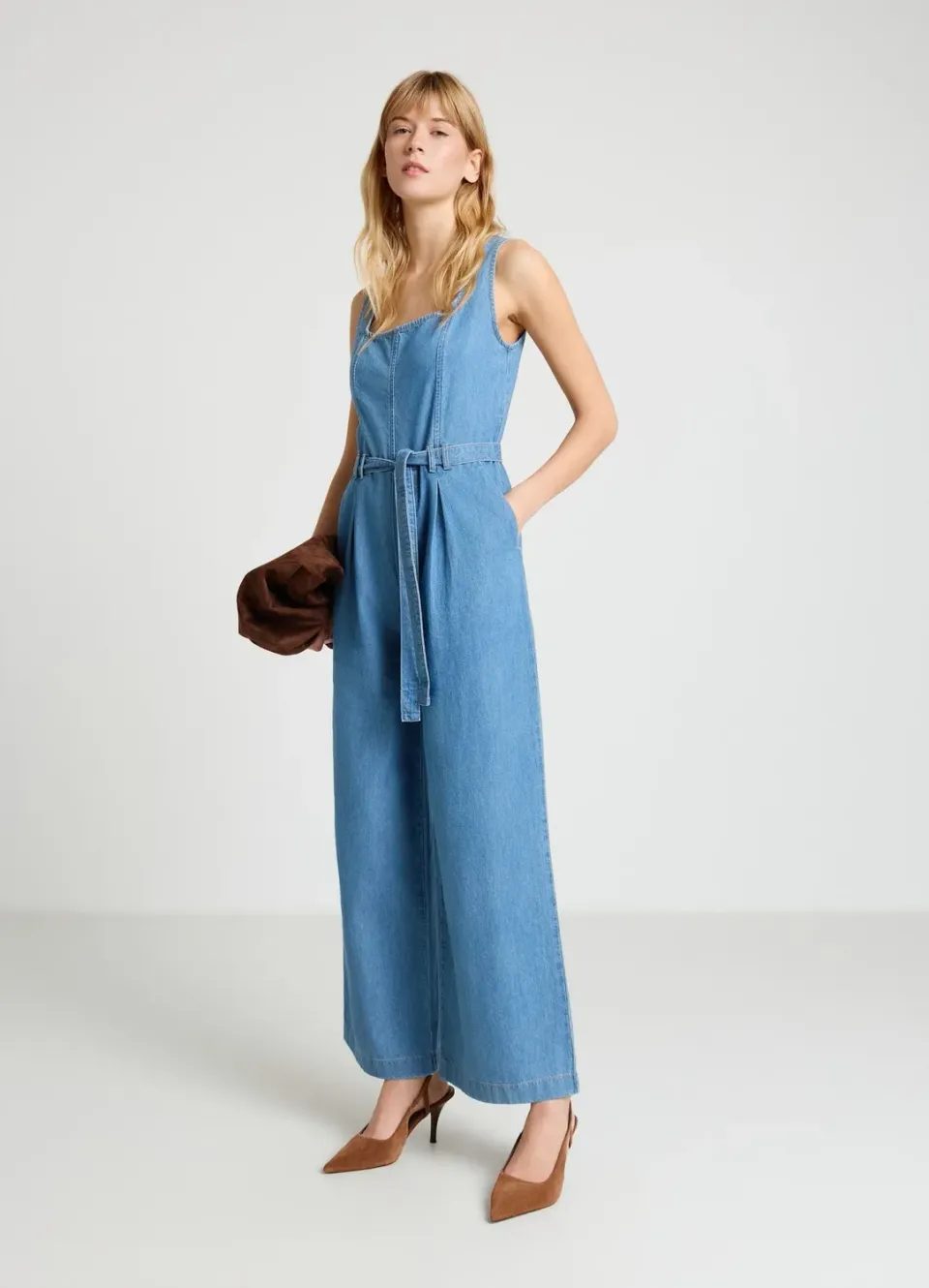 Calliope combinaison femme S denim sans manches