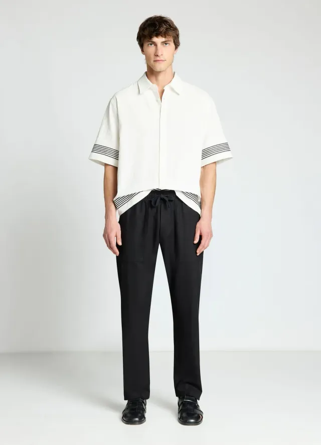 Calliope chemise homme boxy manches courtes rayures