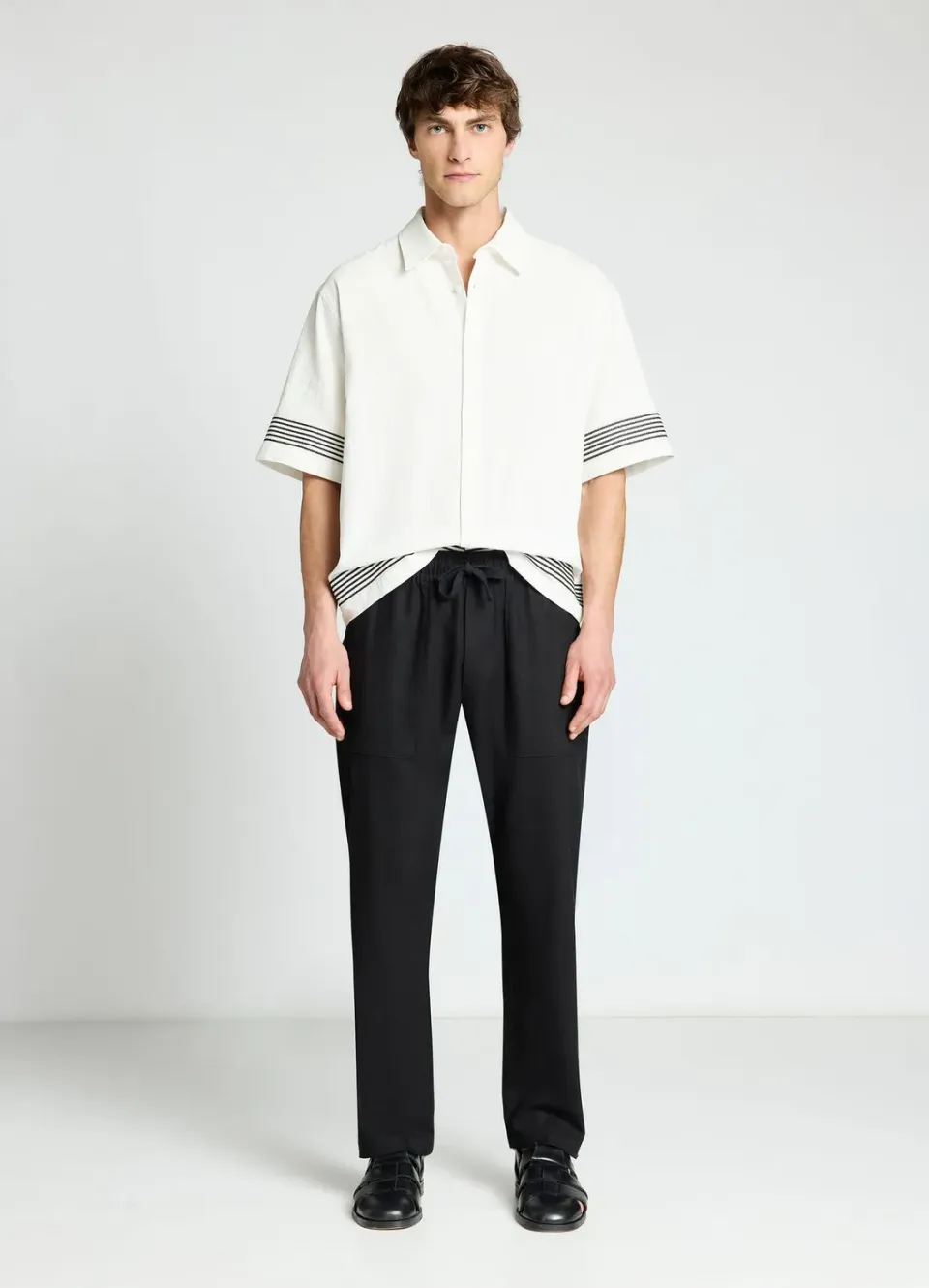 Calliope chemise homme boxy manches courtes rayures
