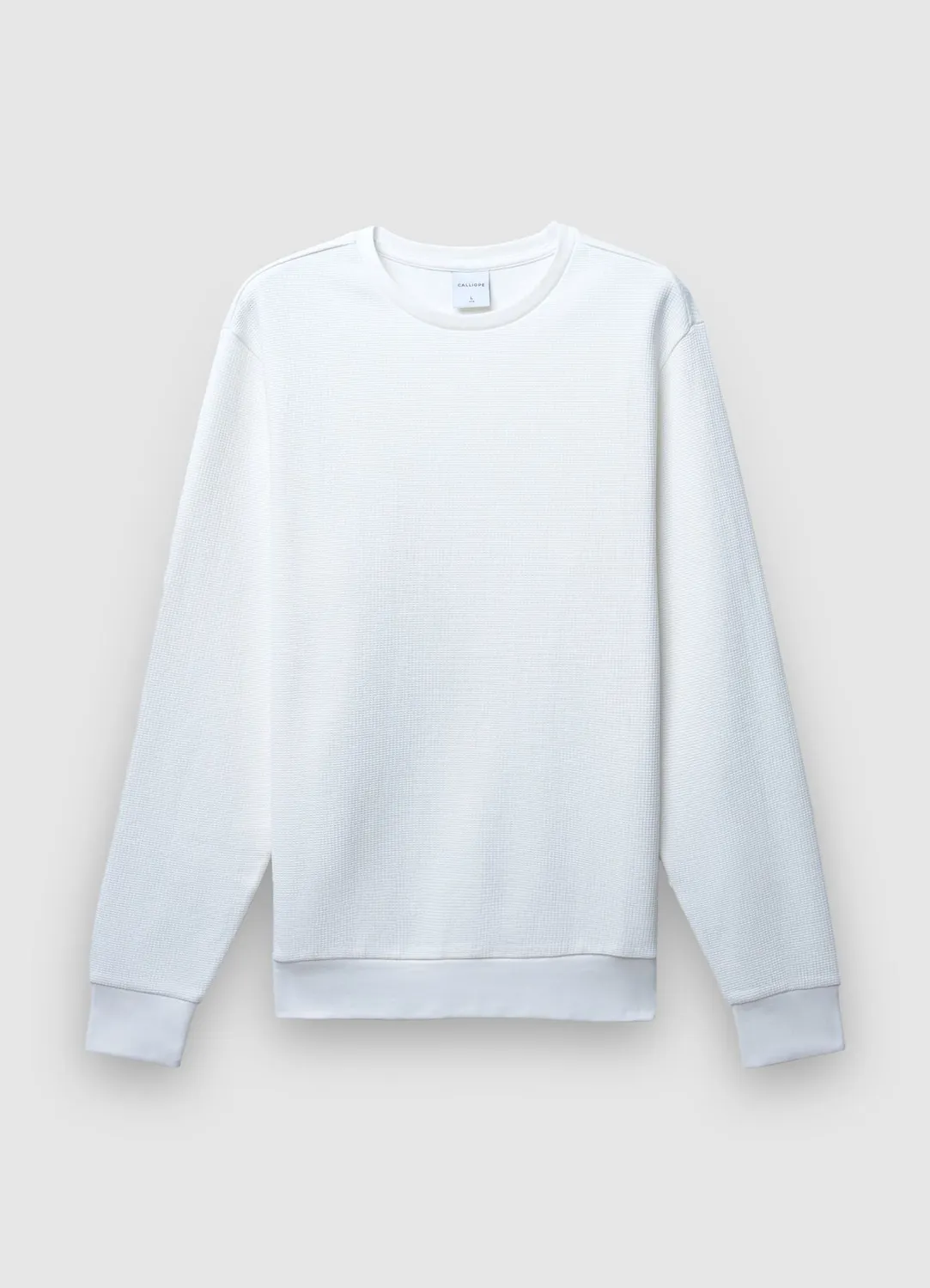 Calliope sweat col rond gaufré homme