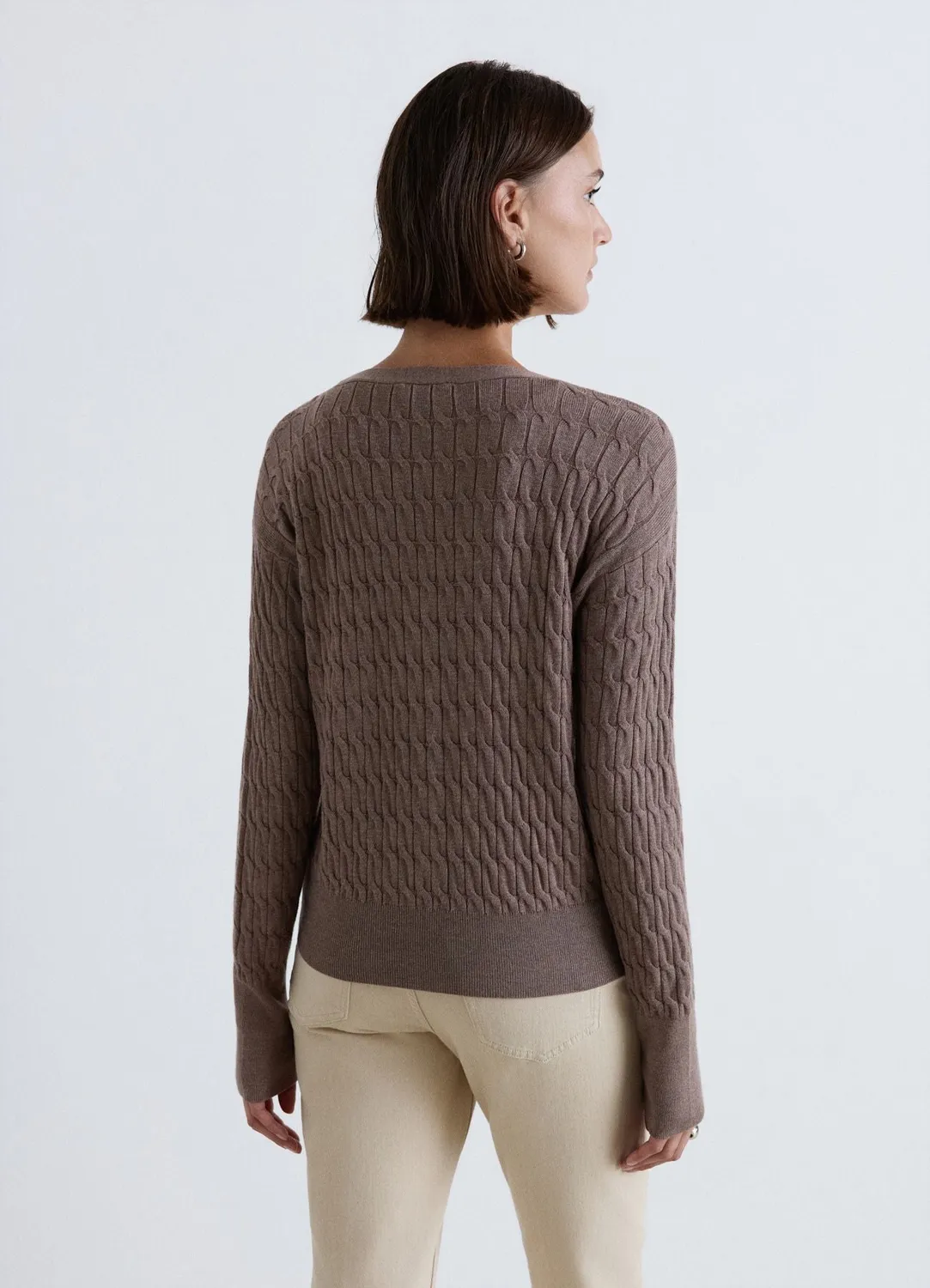 Calliope cardigan femme maille torsades boutons