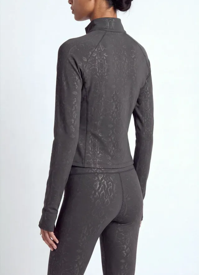 Calliope sweat femme zippé col montant animalier