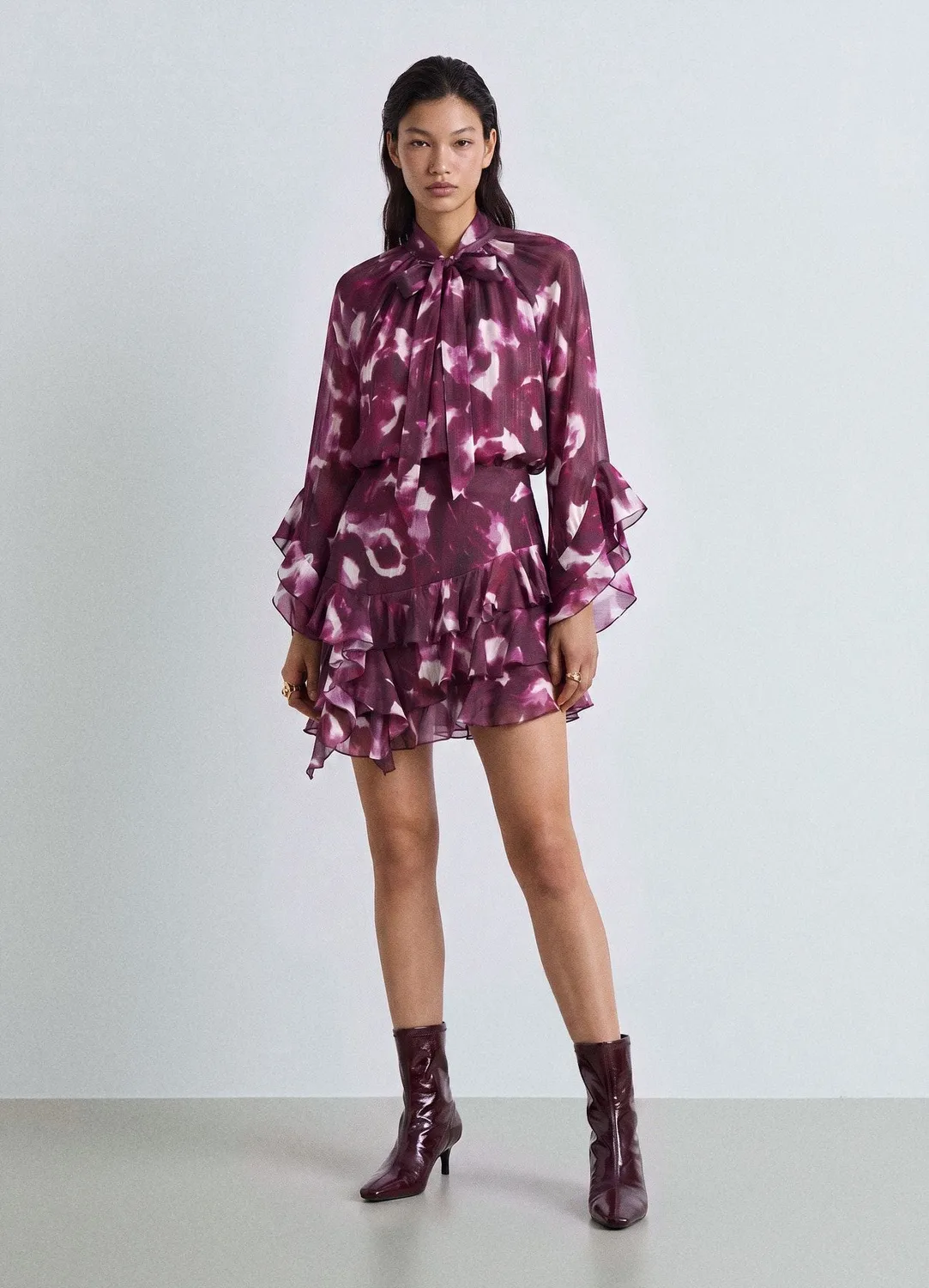 Calliope blouse femme fleurs col lavallière