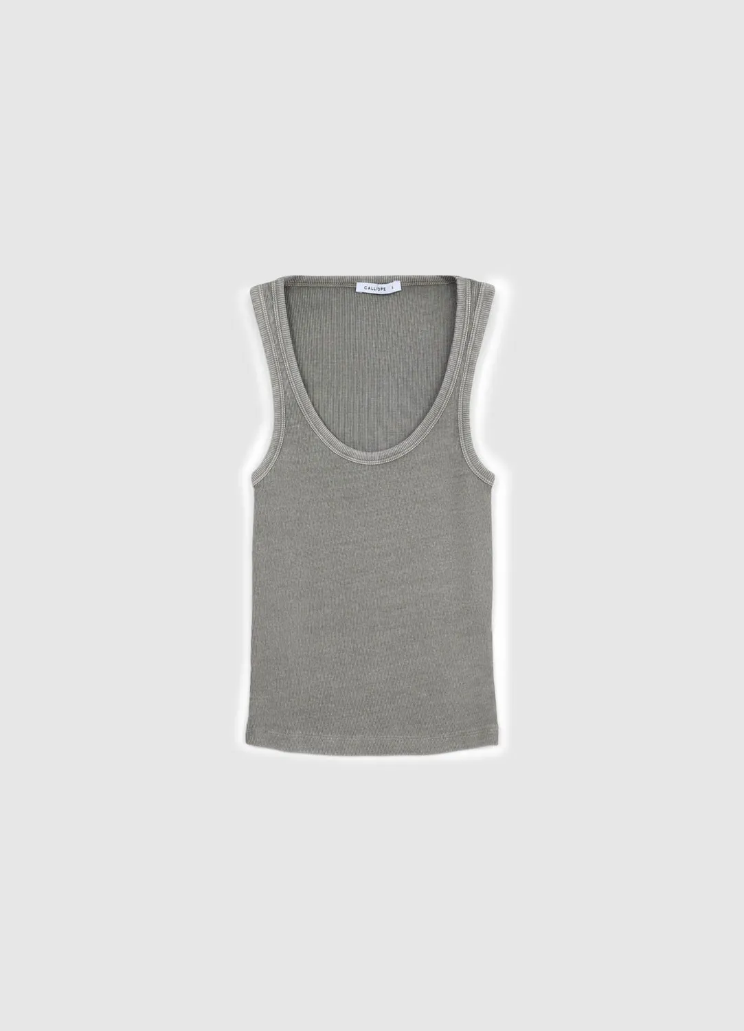 Calliope top côtelé femme col large coton