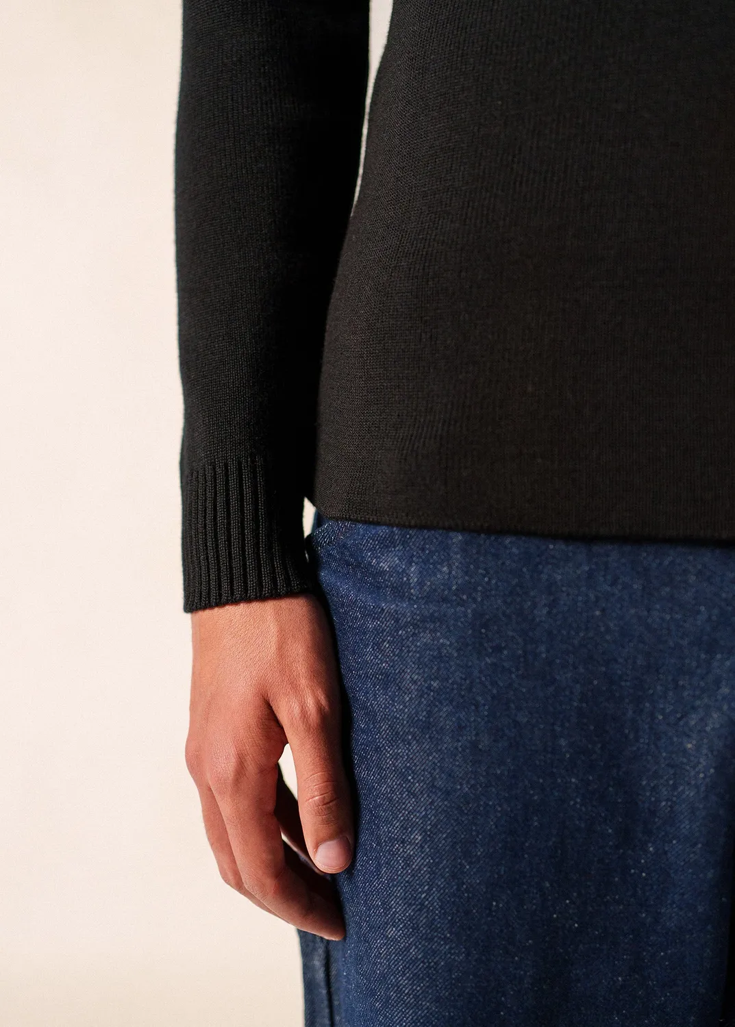 Saint James Rochefort pull marin laine noir