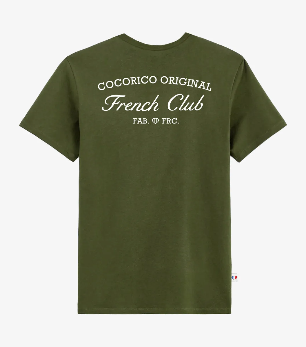 Cocorico French Club t-shirt homme kaki coton