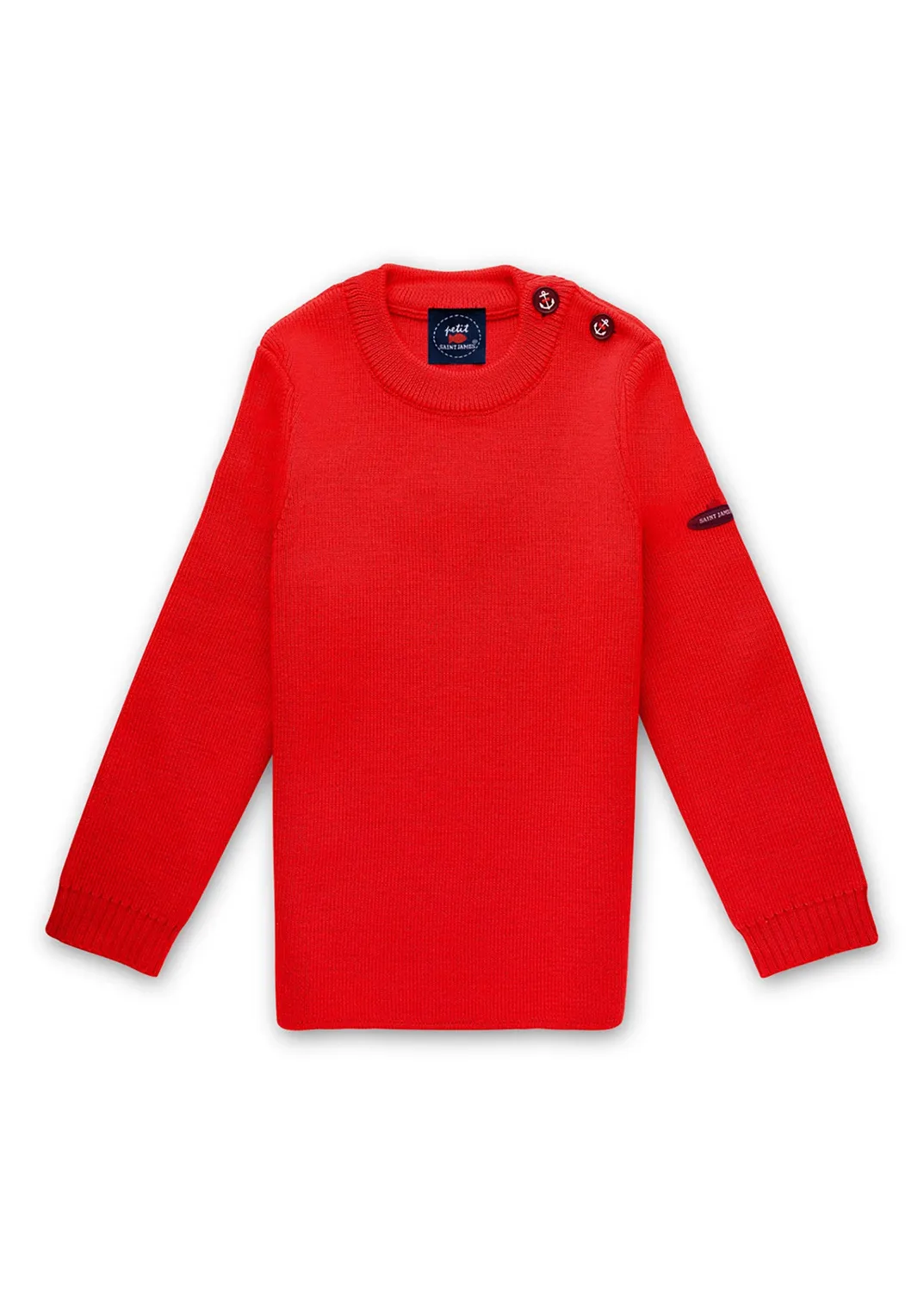 Saint James Moussaillon pull marin rouge enfant