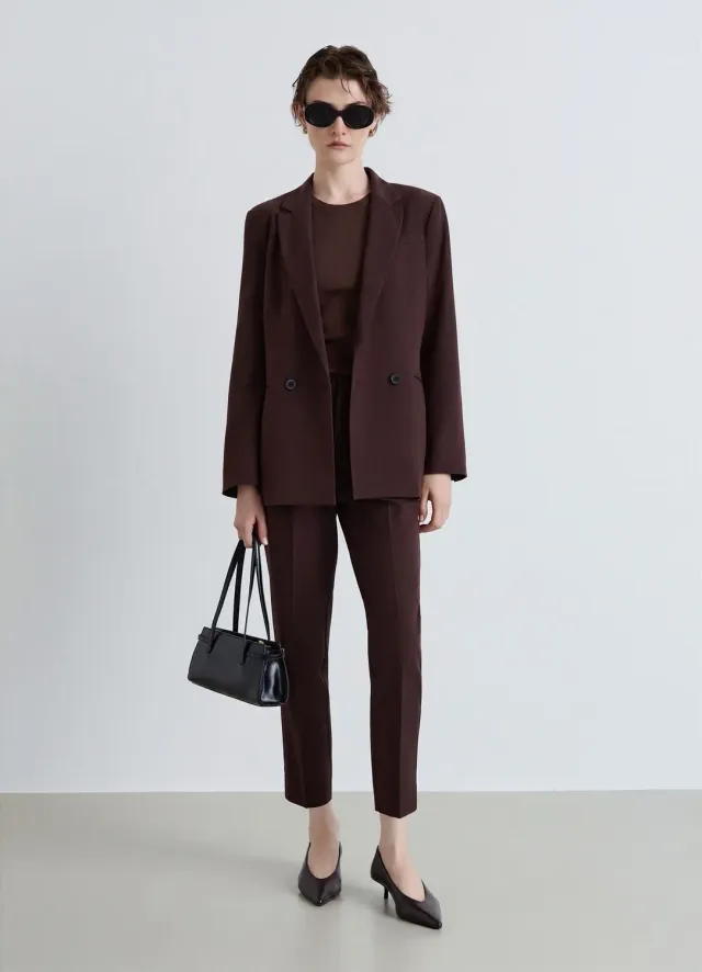 Calliope Pantaloni pantalon femme pinces droit uni