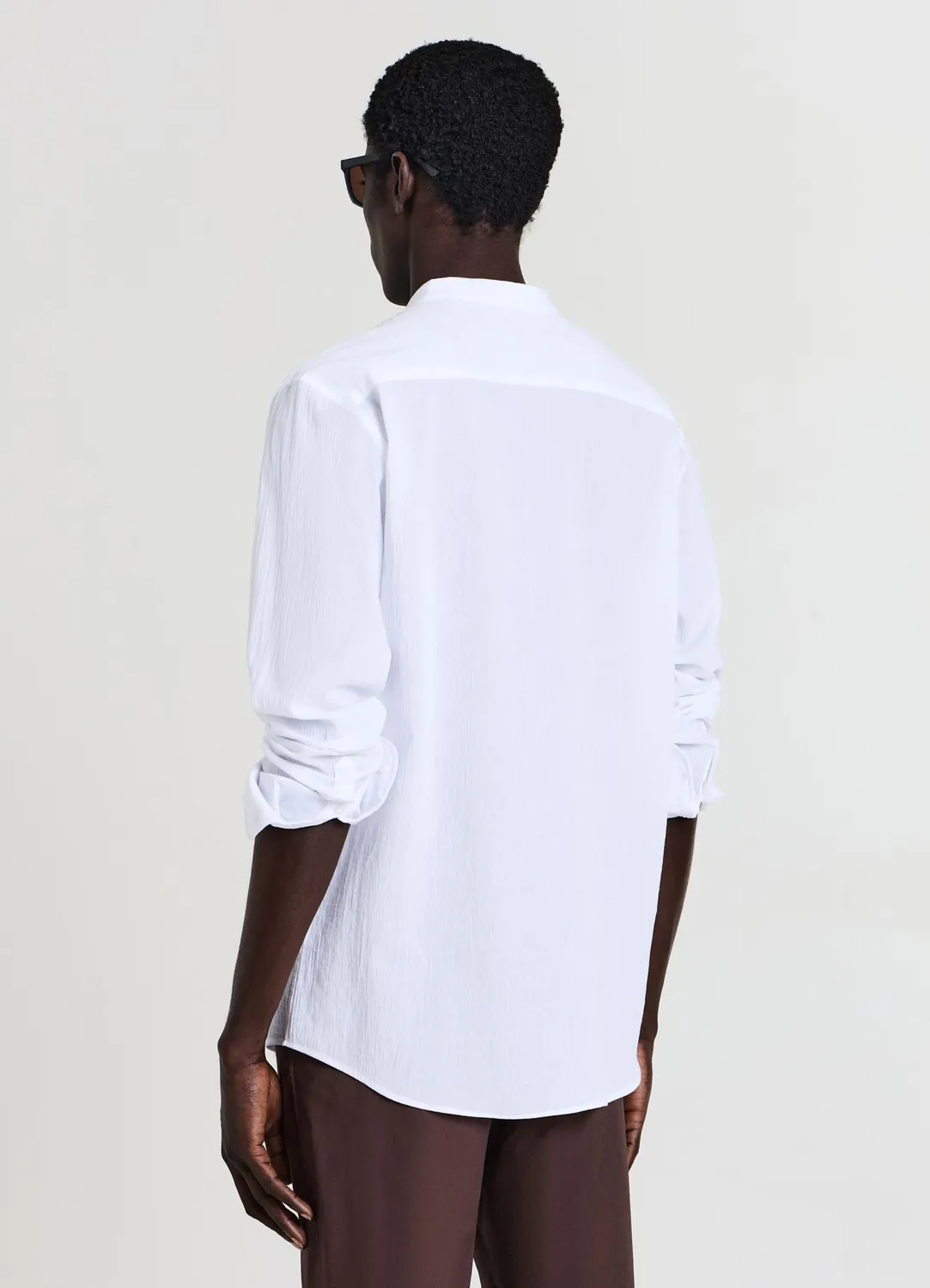 Calliope chemise col coréen coton homme