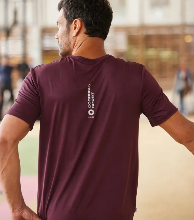 Cocorico Focus t-shirt sport homme bordeaux technique