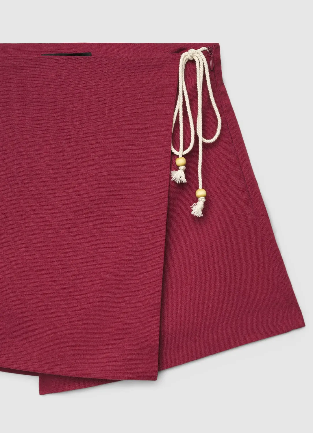 Calliope jupe-short portefeuille lin à nouer