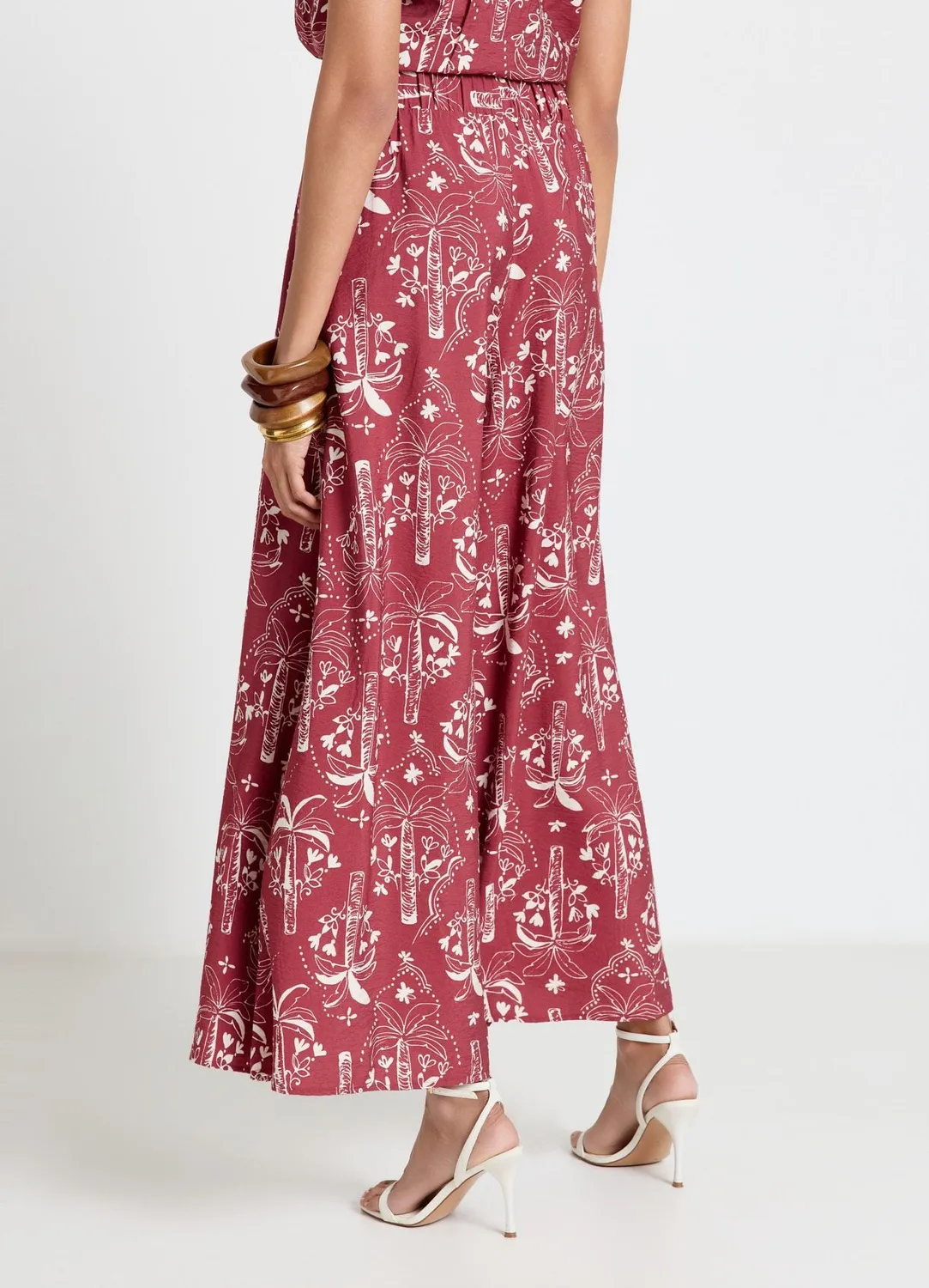 Calliope jupe-pantalon femme imprimée taille élastiquée