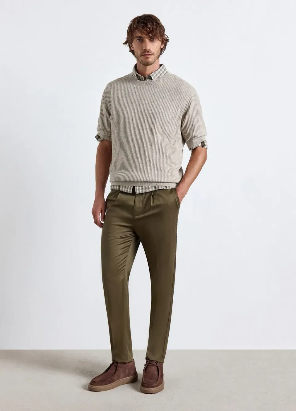 Calliope T-shirt homme maille texturée uni