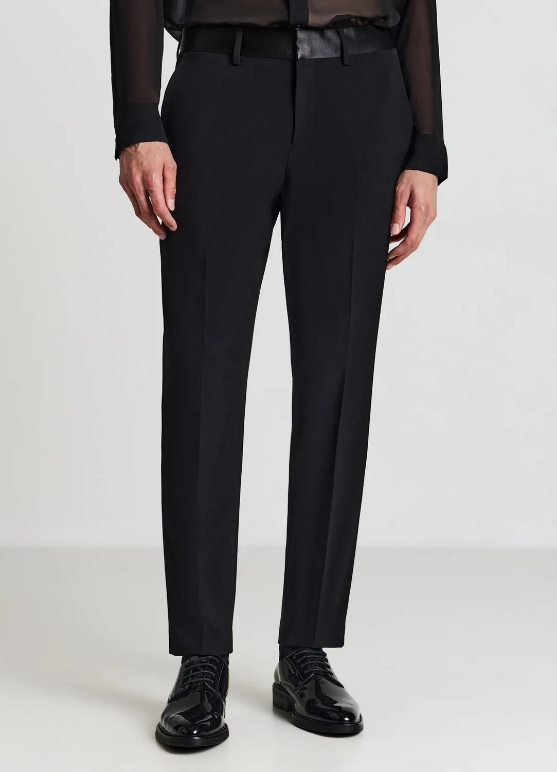 Calliope Satin pantalon homme ceinture 48