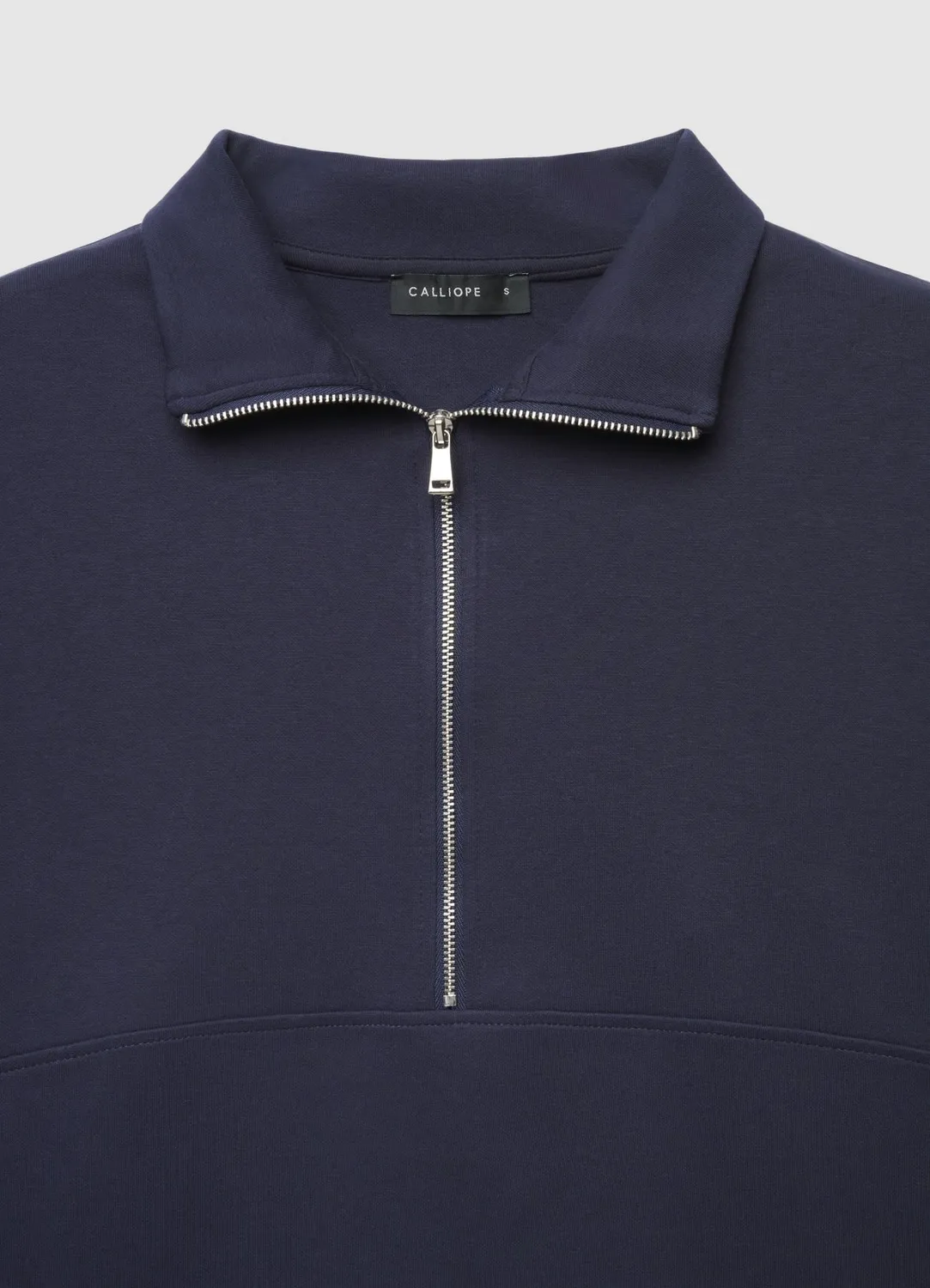 Calliope Sweat col zippé femme uni léger