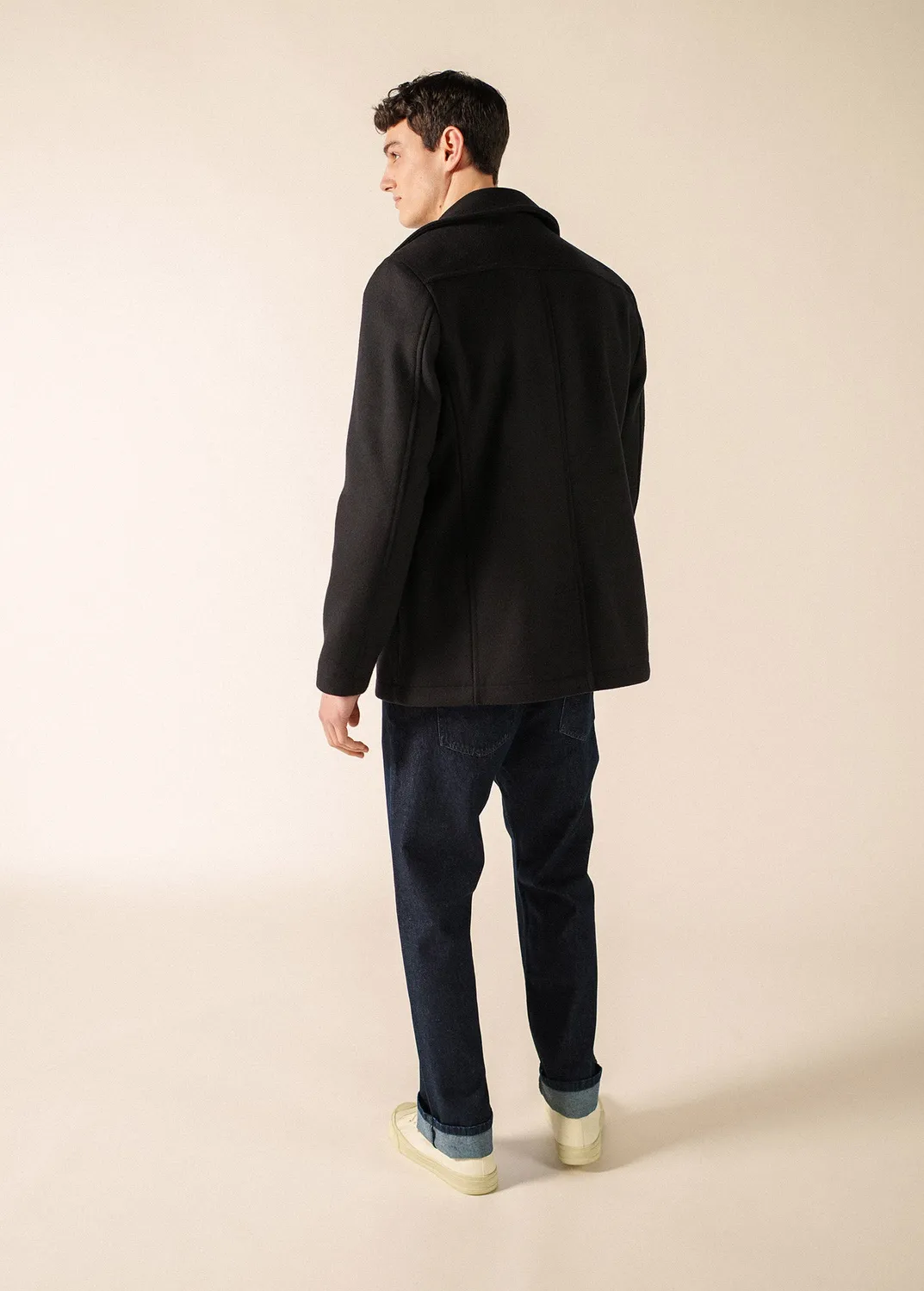 Saint James St Hilaire caban navy drap de laine