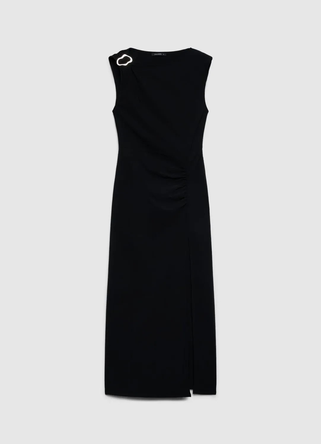 Calliope robe longue femme fente boucle épaule