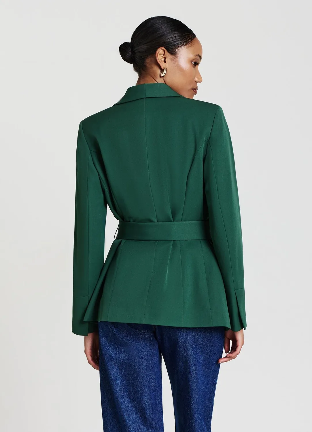 Calliope Veste Ceinturée Femme Col Châle Bureau