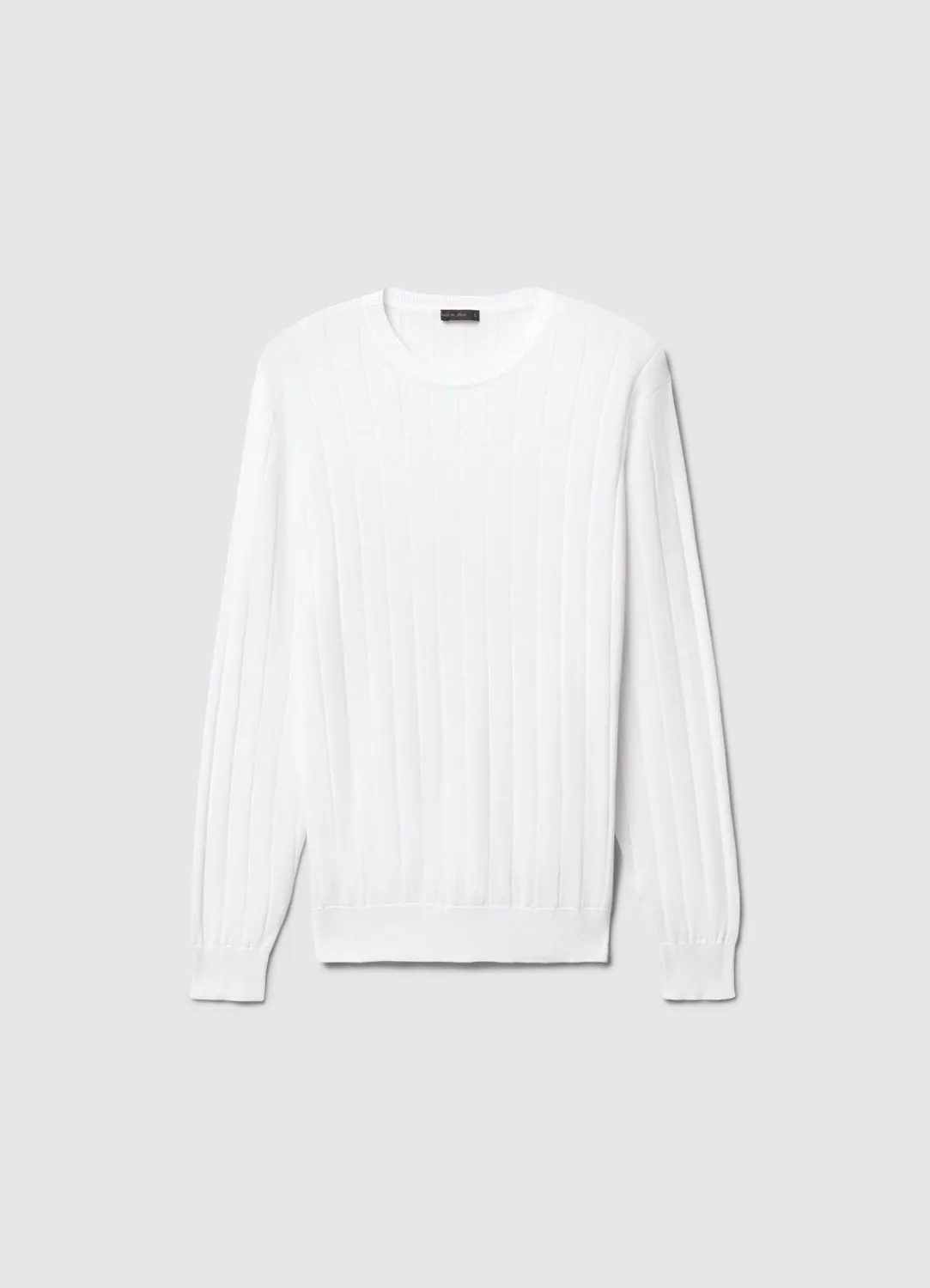 Calliope pull côtes homme col rond manches longues