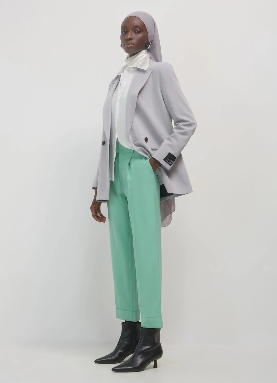 Calliope pantalon classique femme revers élastique