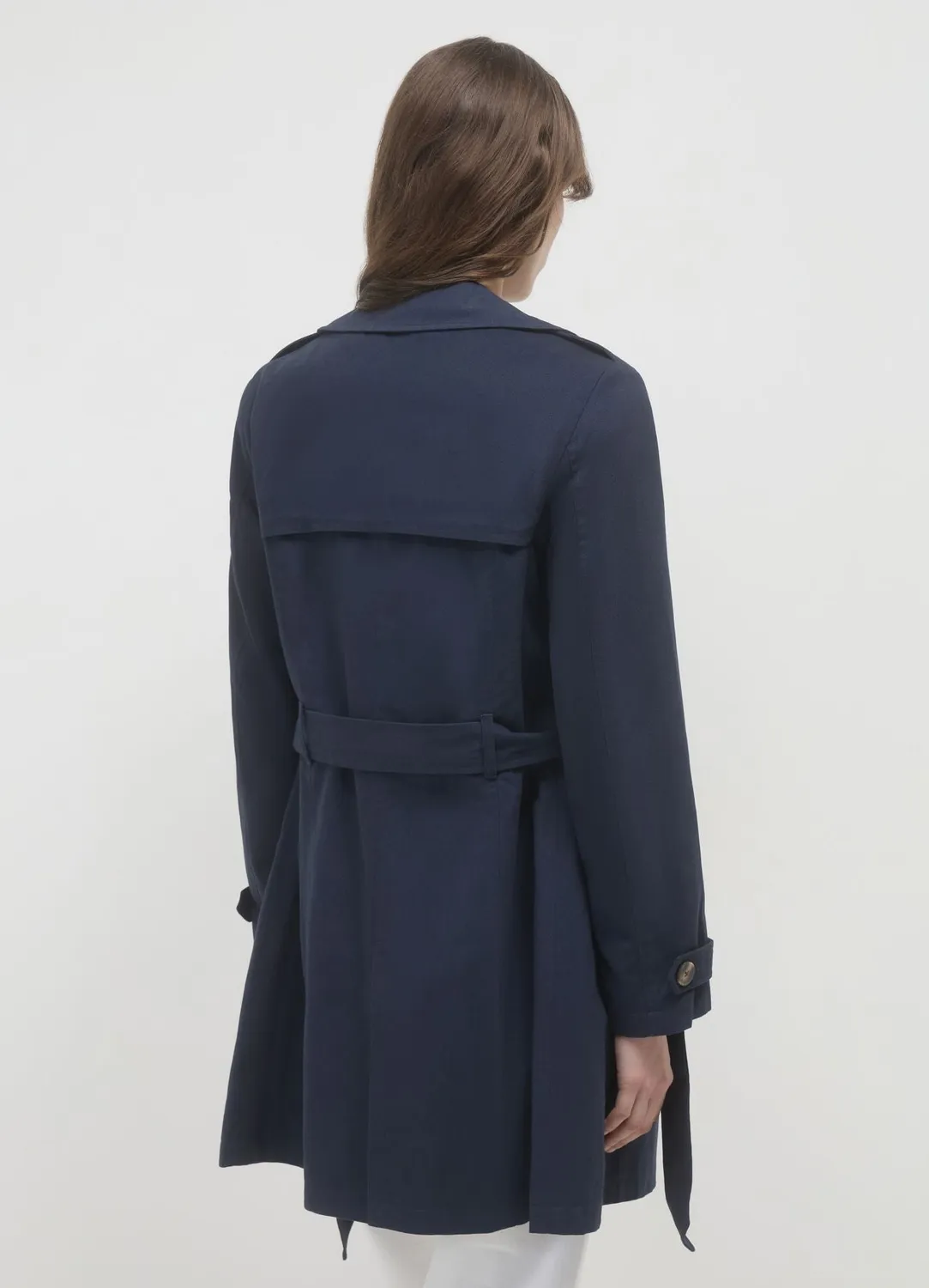 Calliope trench coton uni ceinture femme