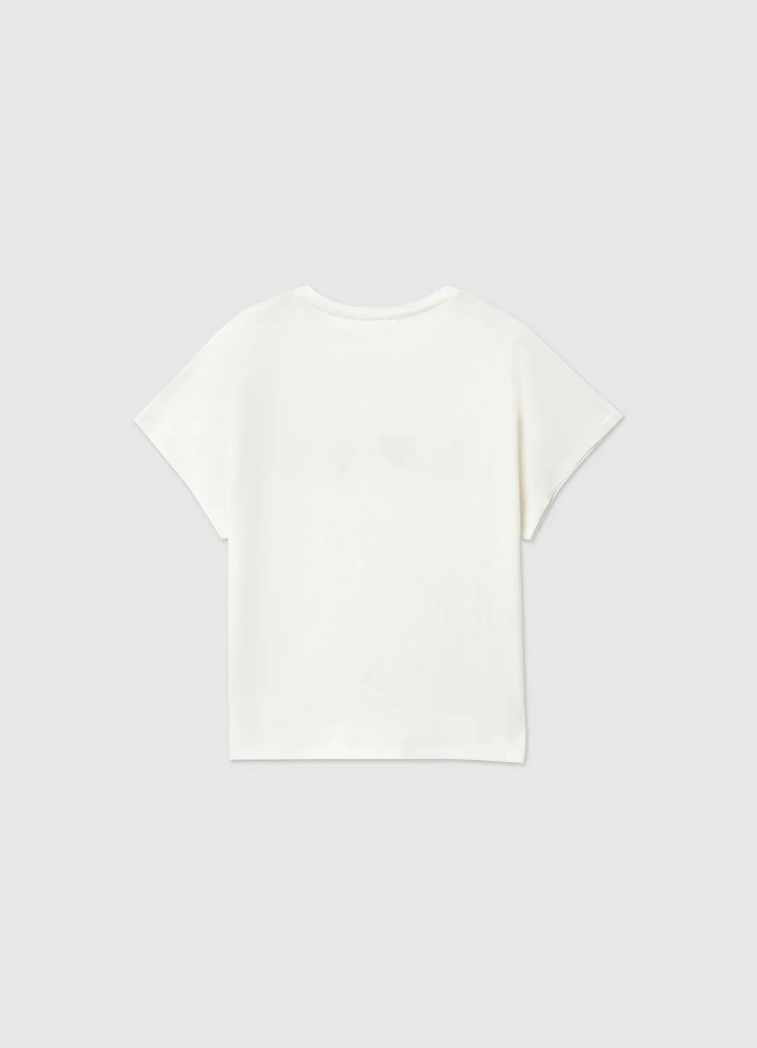 Calliope scritta strass t-shirt fille col rond