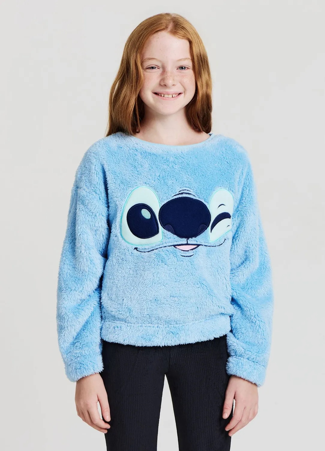 Calliope sweat fille sherpa broderie Stitch