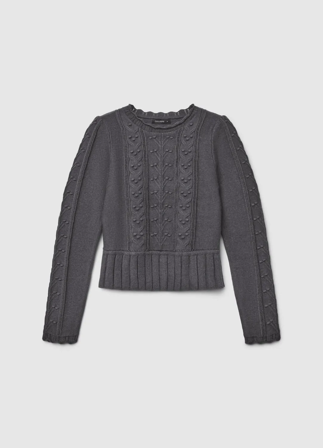 Calliope pull maille femme col rond manches longues