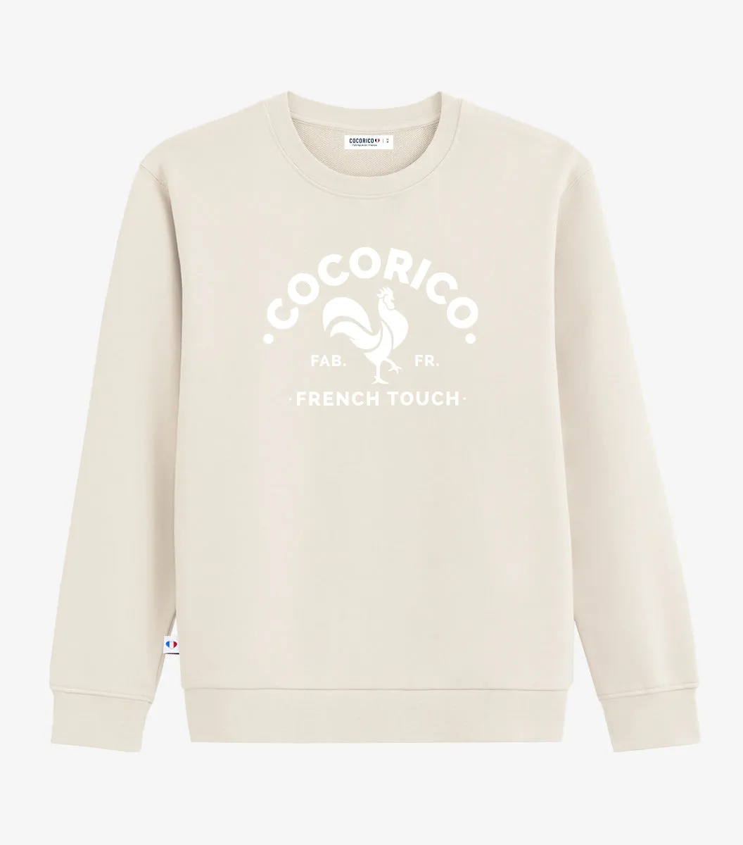 Cocorico Coq Français sweat femme sable coton