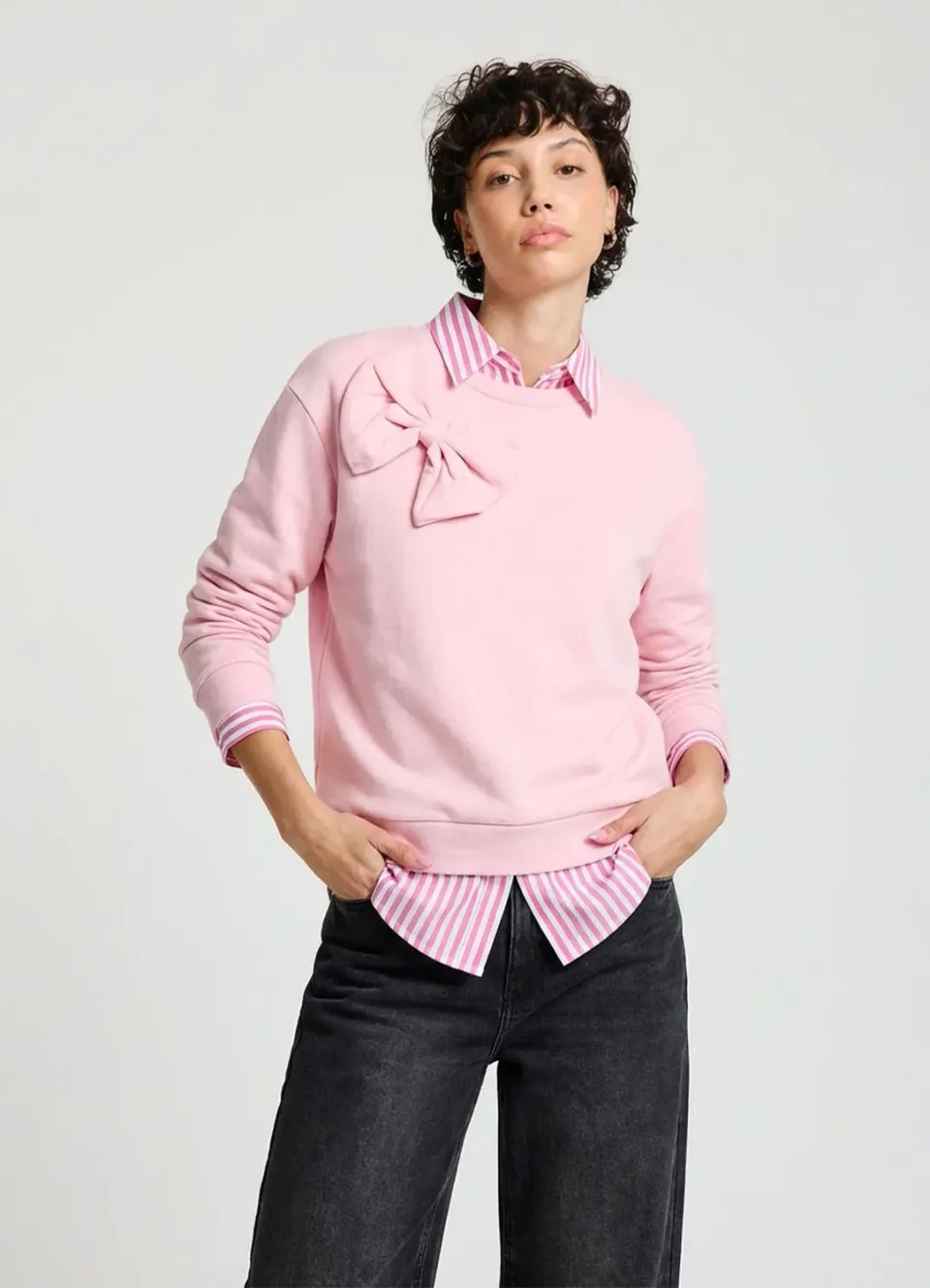 Calliope sweat col rond nœud sweat femme