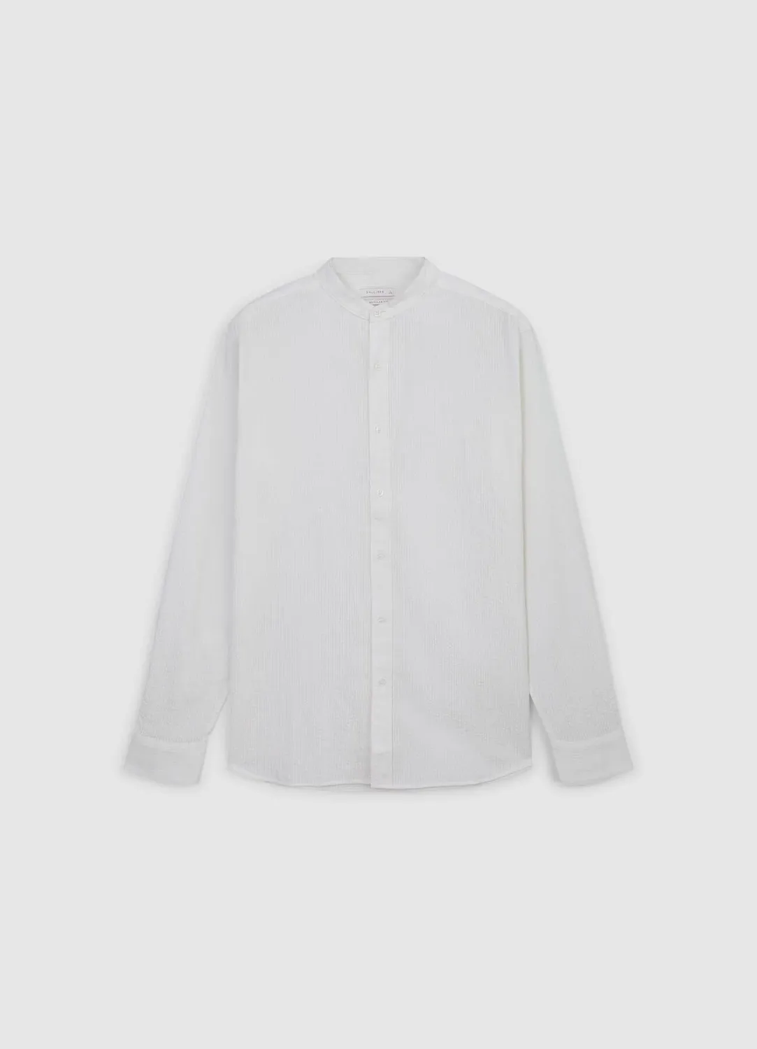 Calliope chemise homme coton col coréen coupe droite