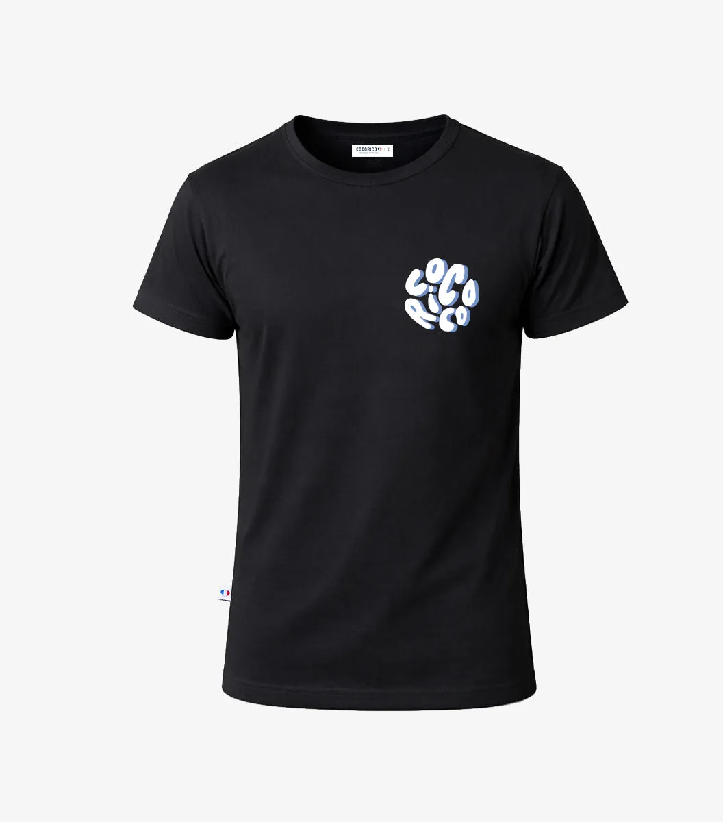 Cocorico Nuage t-shirt pyjama homme noir coton