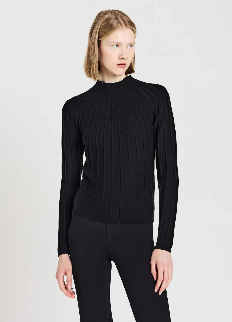 Calliope Maglia pull côtelé col rond femme