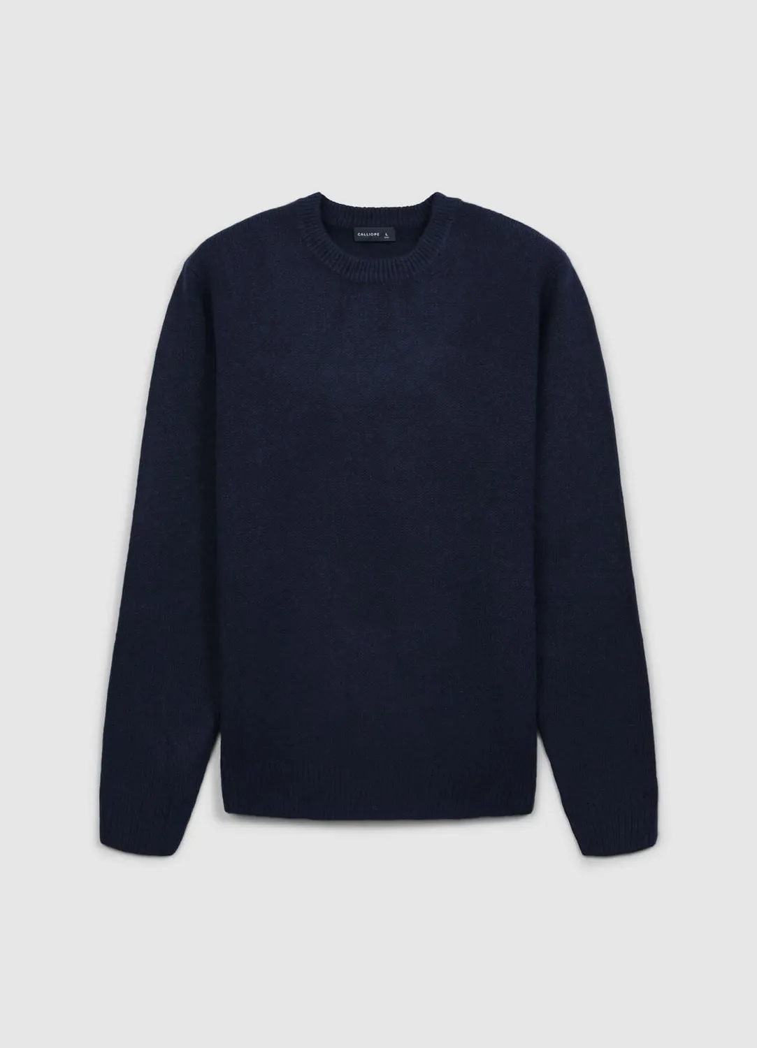 Calliope Pull col rond uni homme manches longues