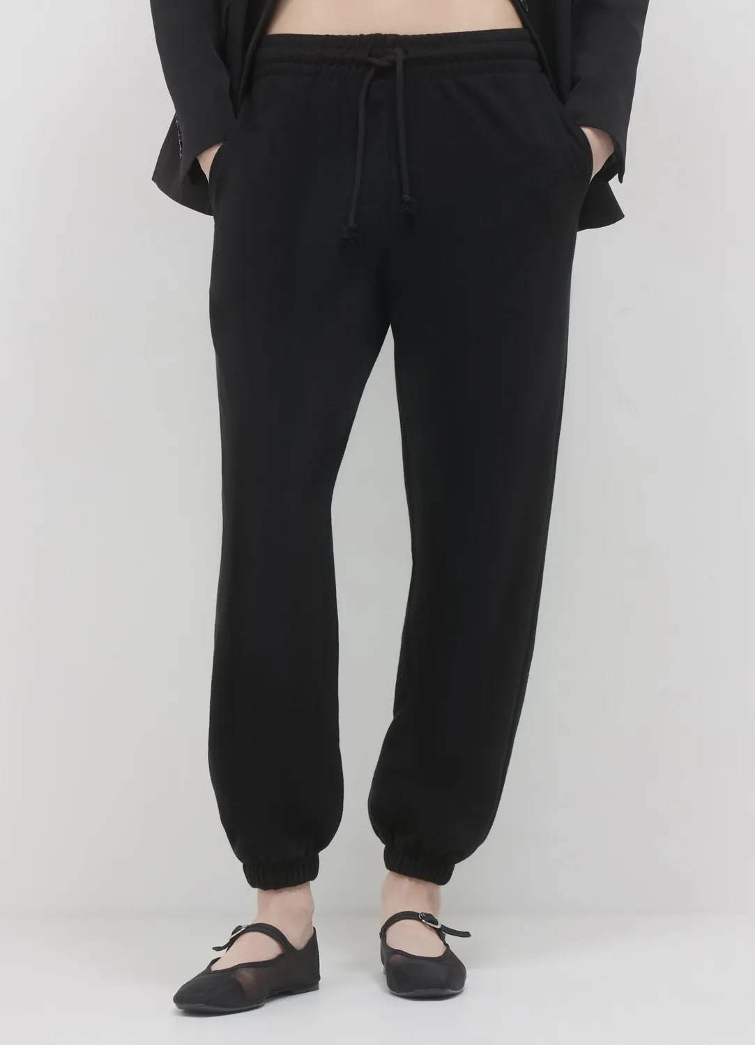 Calliope jogging femme coton lourd poches coupe droite
