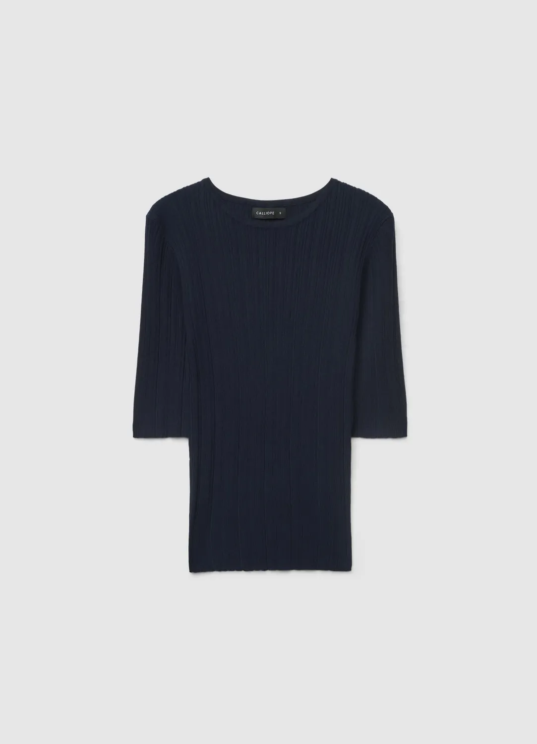 Calliope t-shirt côtelé col rond femme