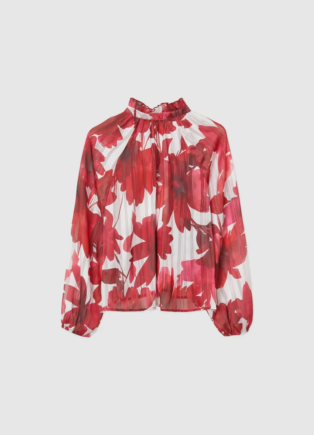 Calliope blouse fleurs georgette manches longues coupe regular