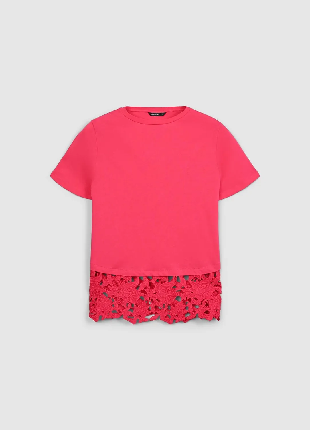 Calliope T-shirt fondo sangallo femme coton regular