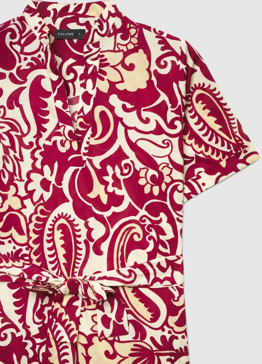 Calliope Atelier robe paisley à volant mini femme
