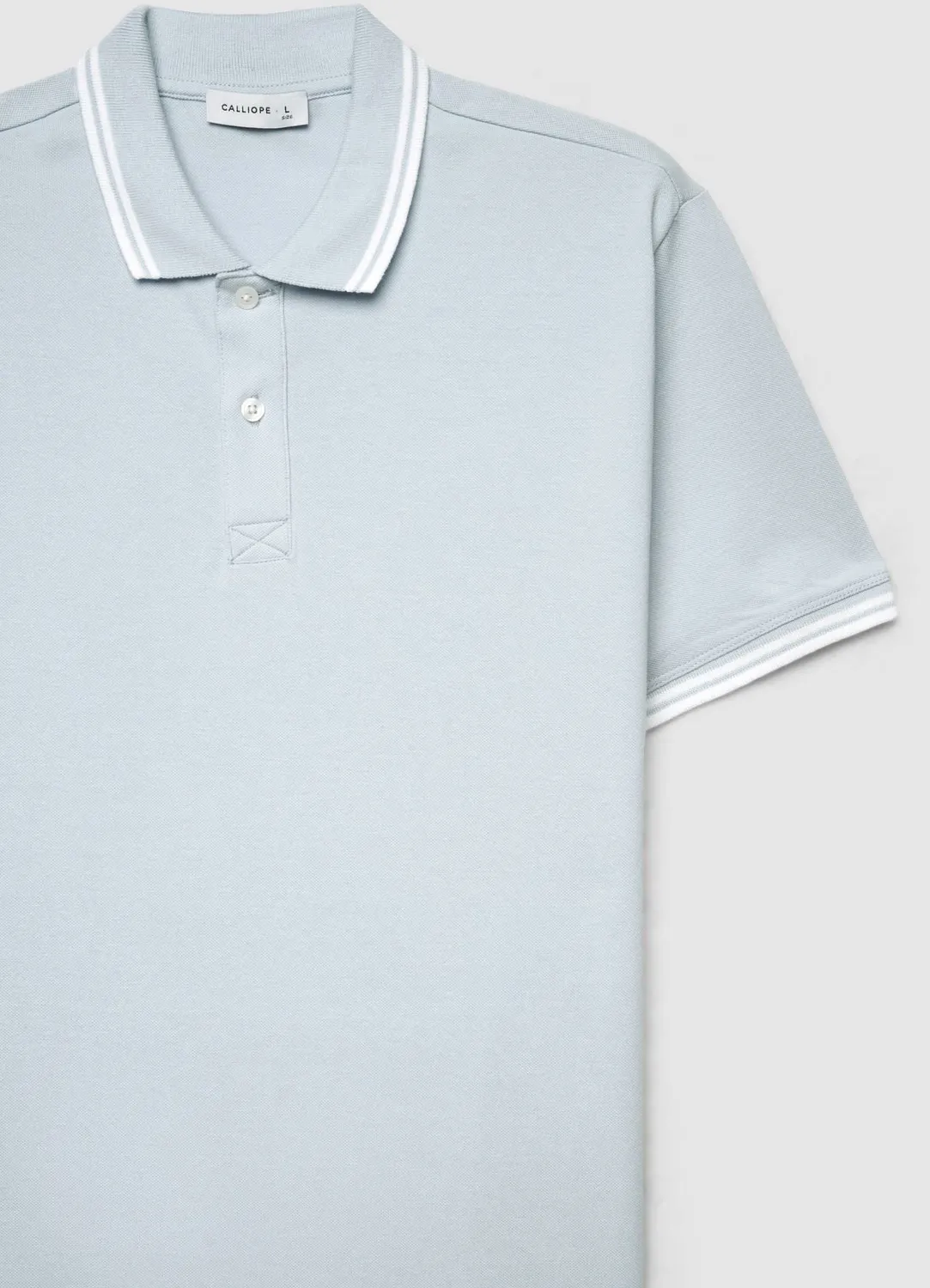 Calliope polo rayé homme col boutonné manches courtes