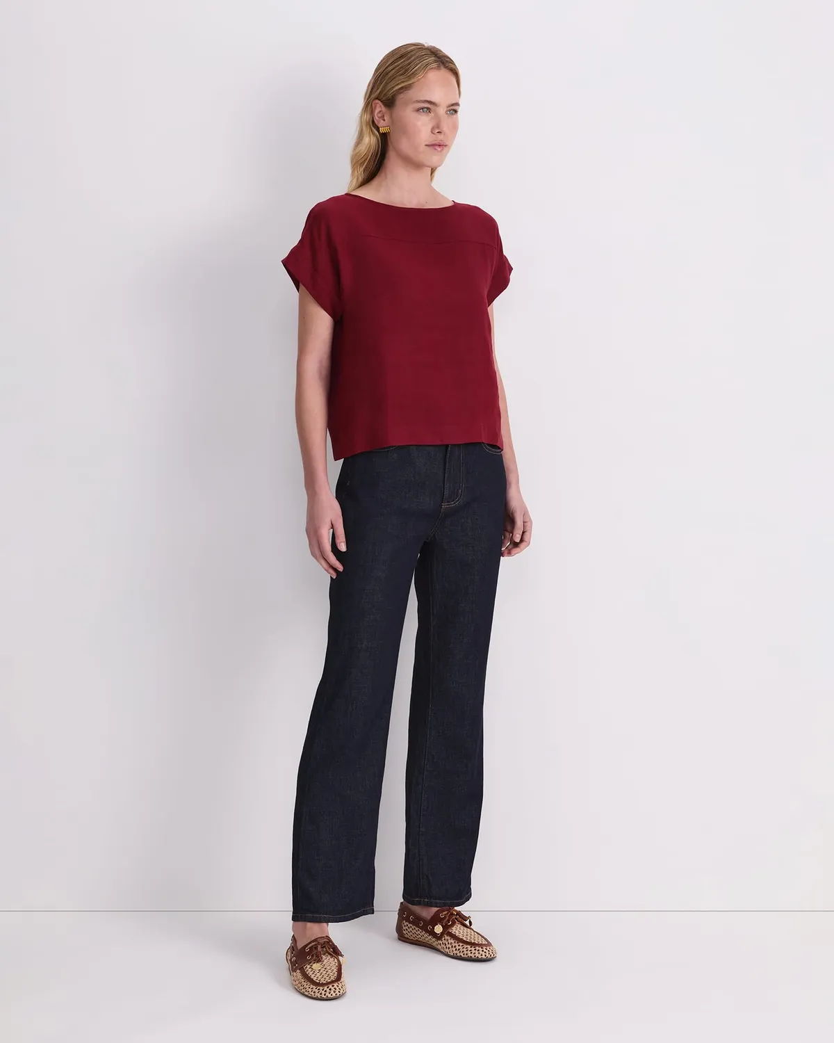 SportsCraft Dahlia top femme lin col bateau