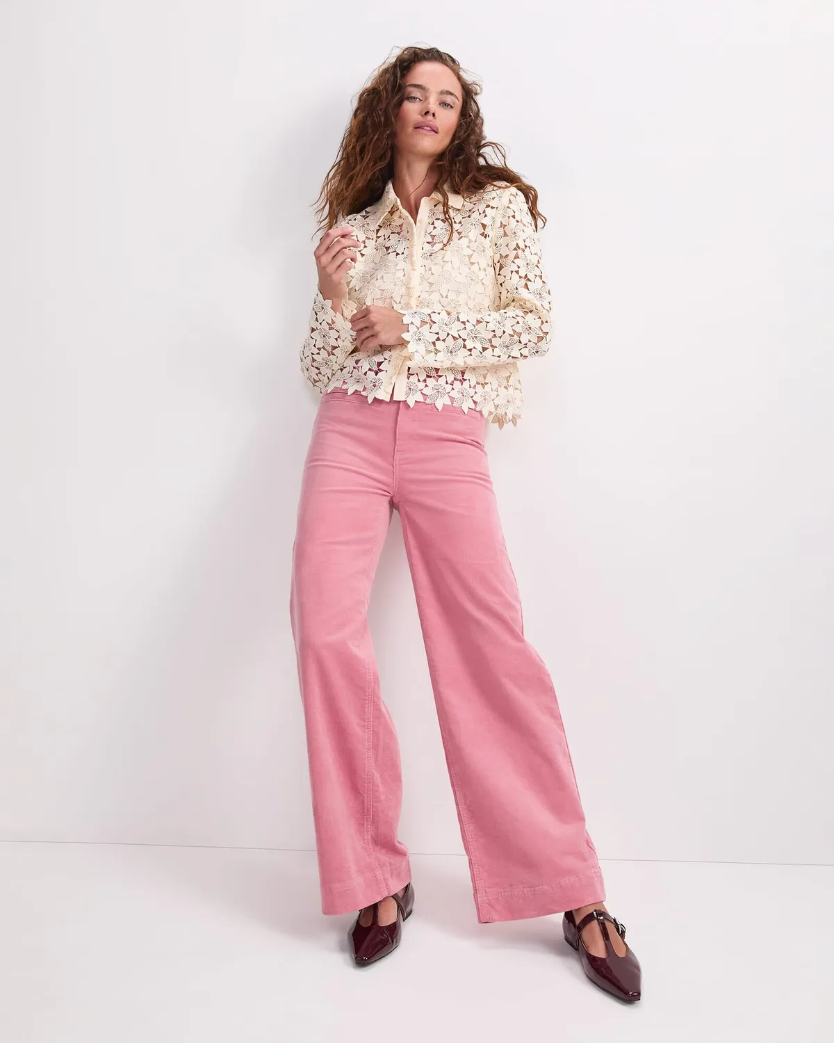 Sportscraft Cleo Cord Wide Leg jean velours taille haute