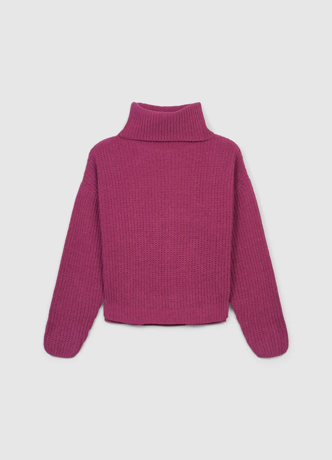 Calliope pull col roulé uni femme manches longues