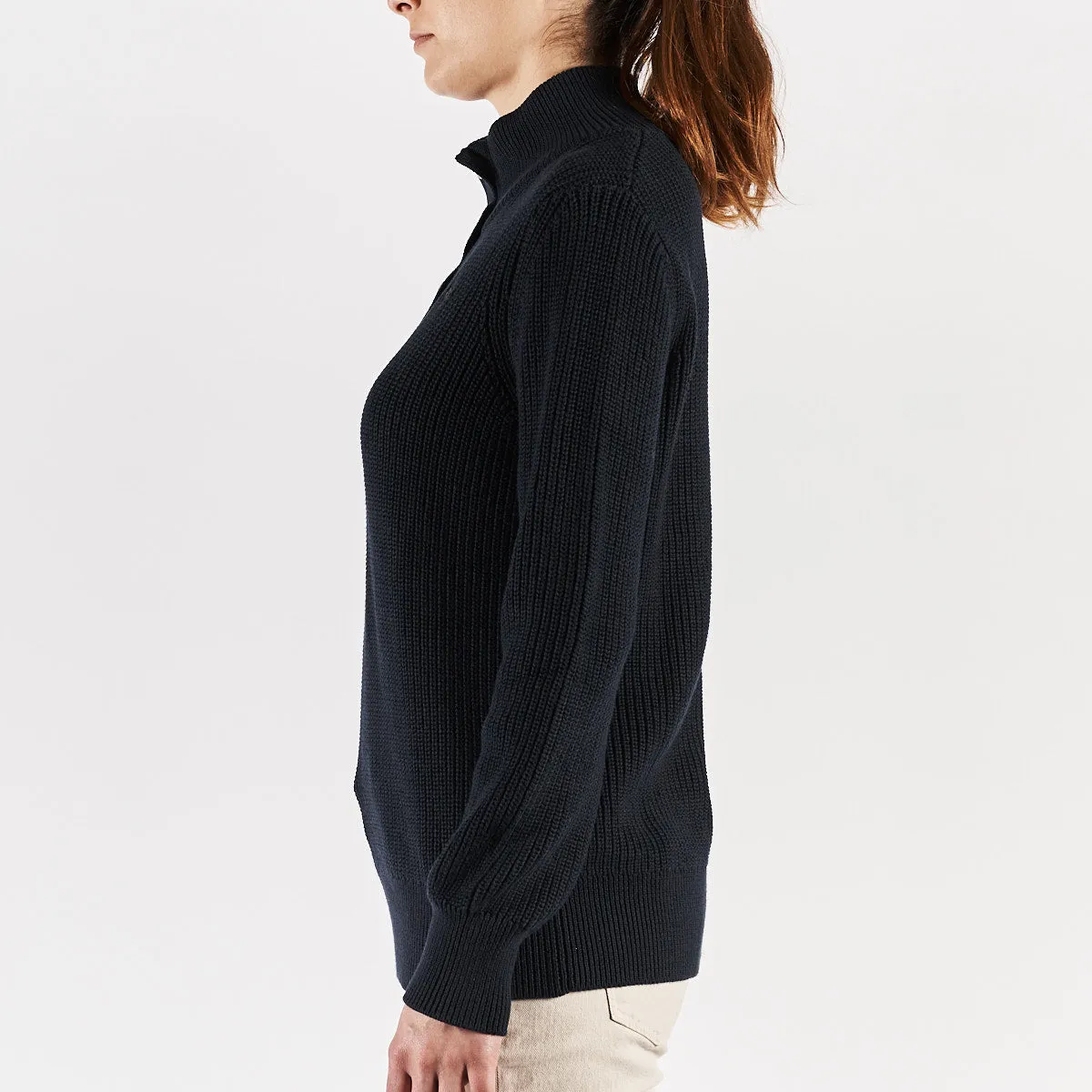 Robe di Kappa Moira pull col roulé bleu femme coton