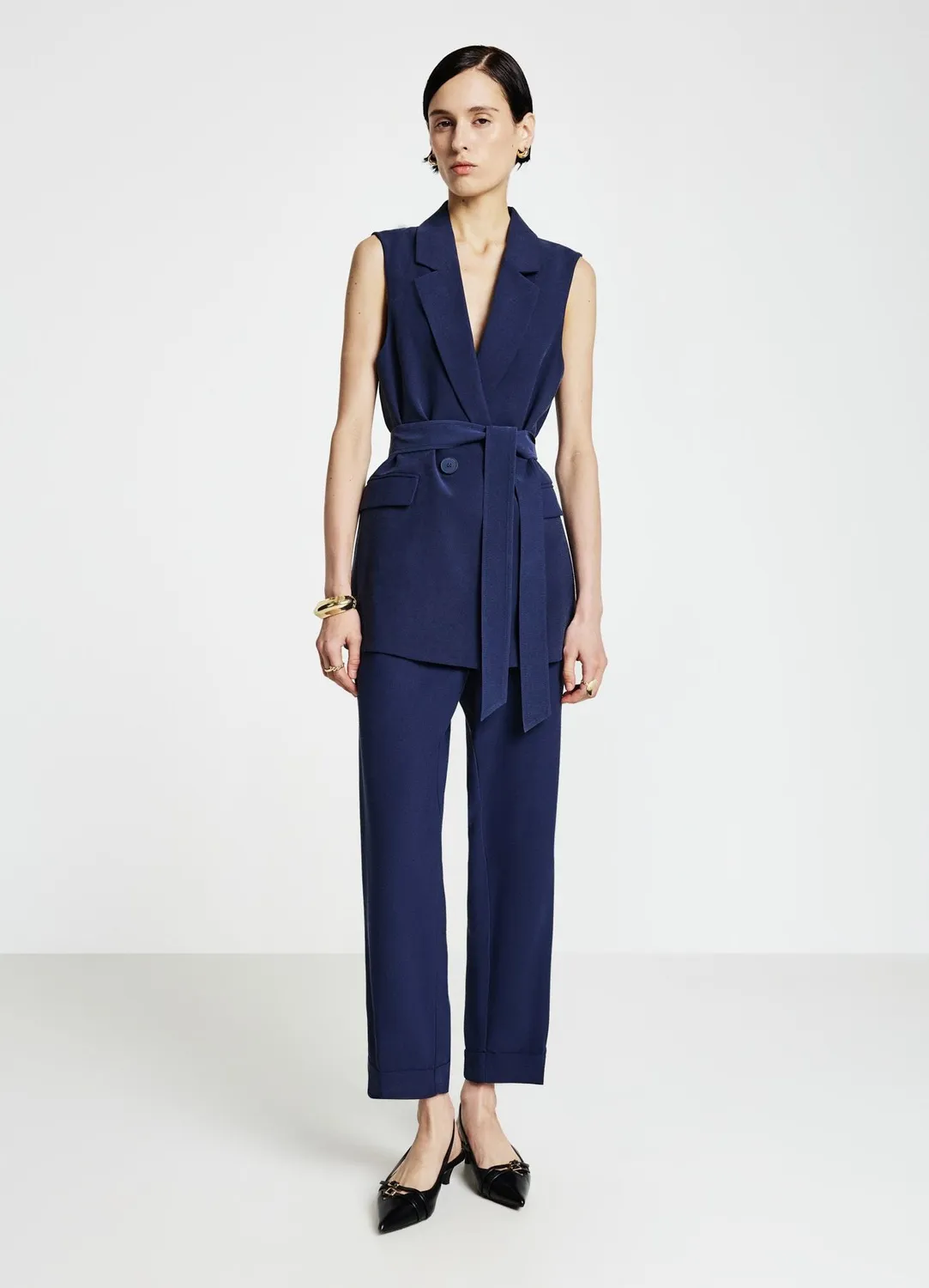Calliope doppiopetto fusciacca gilet uni femme